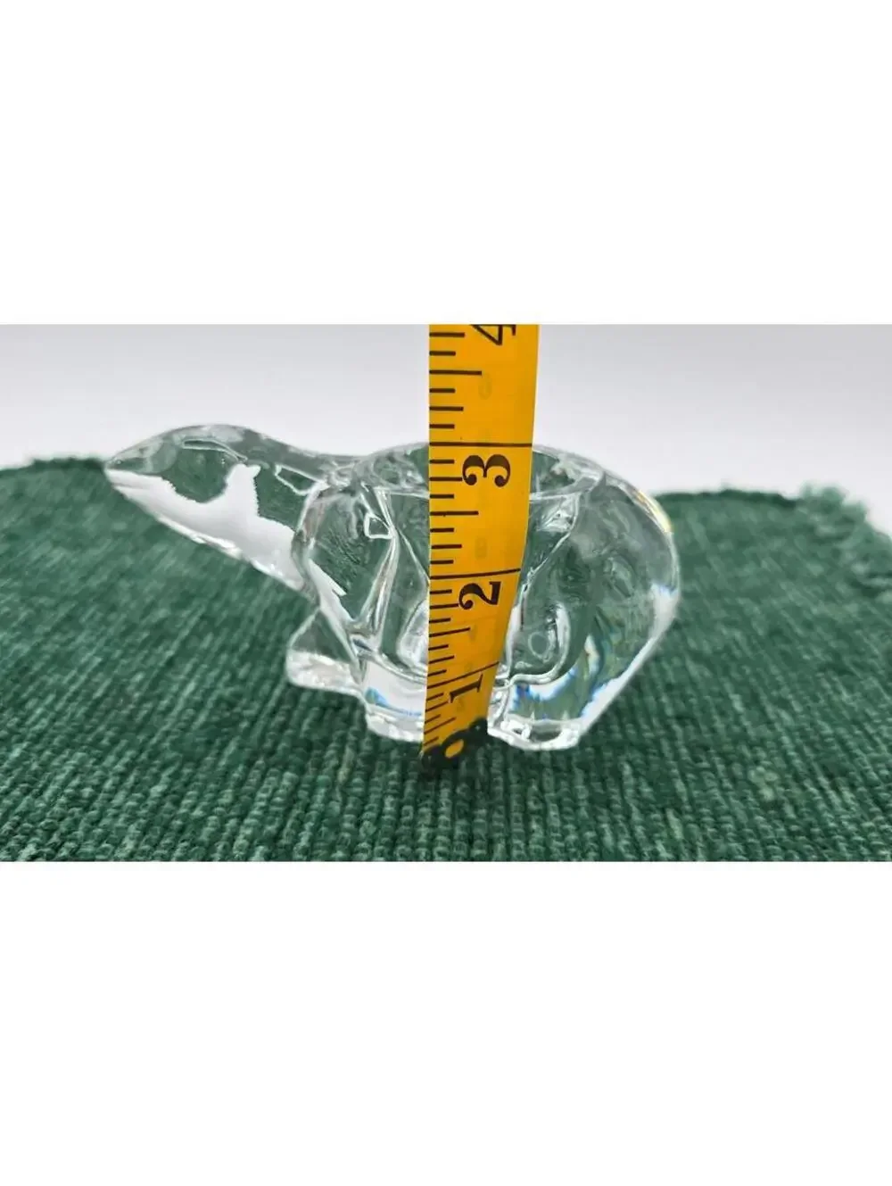 Vintage Indiana Glass Clear Glass Polar Bear Votive Tealight Candle Holder
